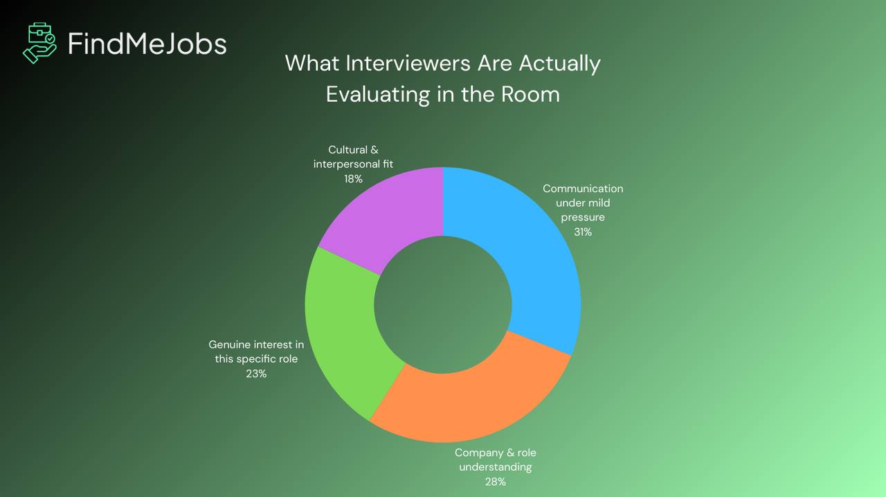 What interviewers evaluate during job interviews